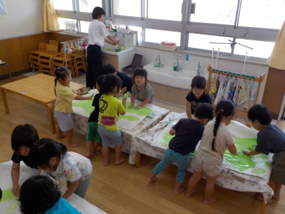 さくら組　作品展の製作