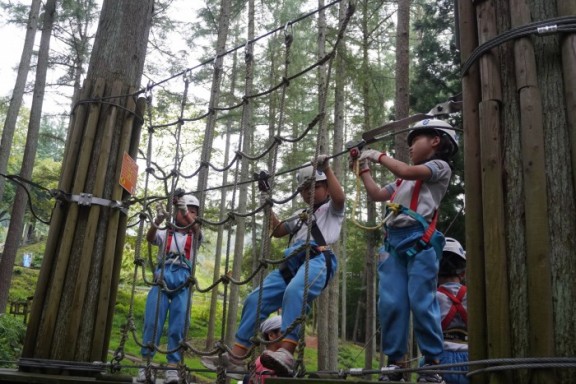 年長児　お泊り保育　上野村　１日目